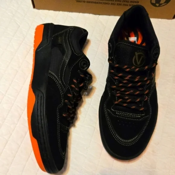 Vans Rowan 2 Skate Men Size 7 Spitfire Pro Impactwaffle Black and Orange 112025 - Picture 3 of 9